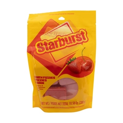 Starburst Bath Fizzers, Strawberry and Cherry, 5 Count 200 g, $5.00/100g