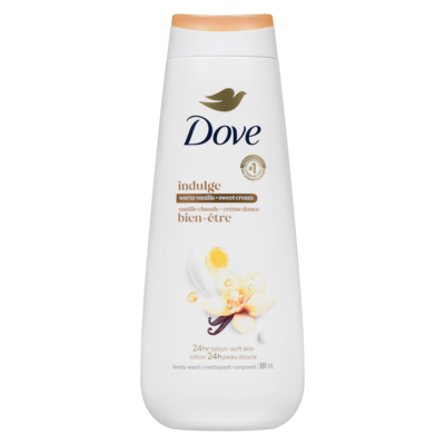 Dove Nettoyant corporel vanille chaude + crème douce bien-être 591 ml, 3,13 $/100ml