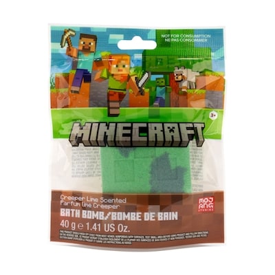 MINECRAFT Bath Bomb, Creeper Lime Scented 40 g, $5.73/100g