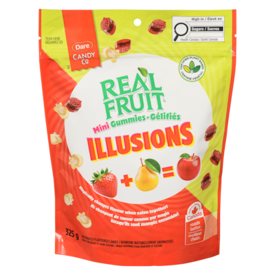 Dare Bonbons naturellement aromatisés mini gélifiés illusions 325 g, 1,23 $/100g