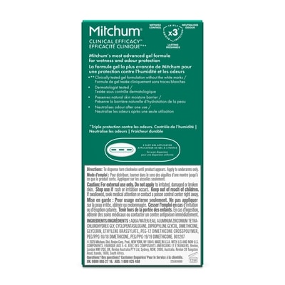 désodorisant et antisudorifique en gel clair efficacité clinique 48H, fraîcheur cool