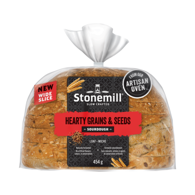 Stonemill Hearty Grains Loaf 454 g, $1.32/100g