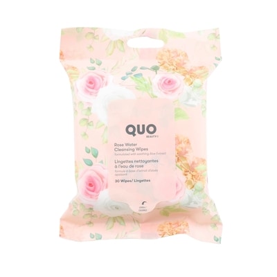 Quo Beauty Lingettes nettoyantes à l’eau de rose 1 ea, 2,99 $/1ch