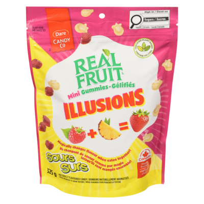 Dare Bonbons naturellement aromatisés mini gélifiés illusions surs 325 g, 1,23 $/100g