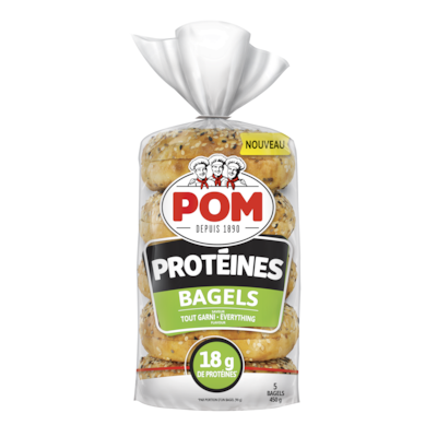 POM Bagel protéiné Tout garni 450 g, 1,51 $/100g