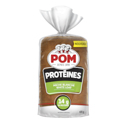 POM Miche blanche protéinée 600 g, 0,97 $/100g