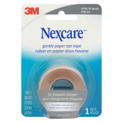 Nexcare Gentle Paper Tan Tape 25,4 Mm X 9,14 M 1 ea, $4.99/1ea