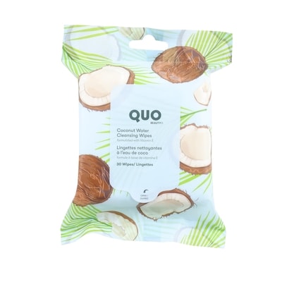 Quo Beauty Lingettes nettoyantes à l’eau de coco eau de coco 1 ea, 2,69 $/1ch