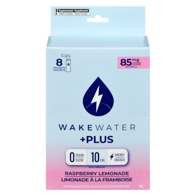 Wakewater Poudre limonade à la framboise 8x40.0 g, 6,87 $/100g