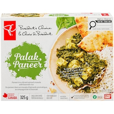le Choix du Président Palak paneer 325 g, 1,23 $/100g