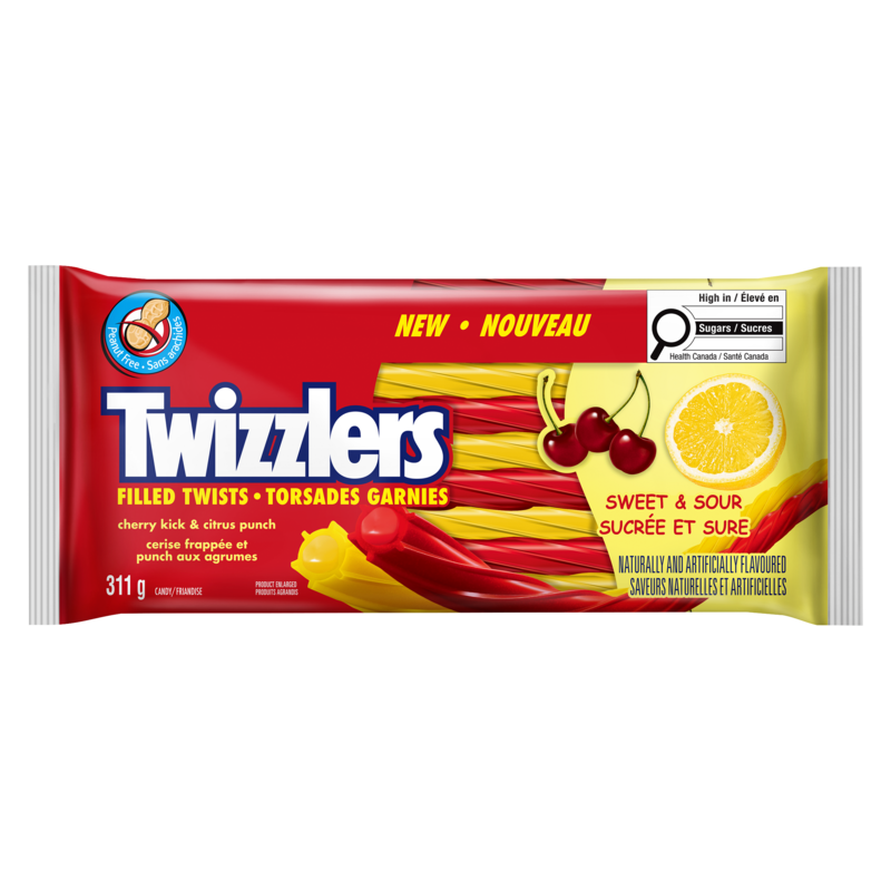 Twizzlers Candy Sweet & Sour Cherry Kick & Citrus Punch - 311 g