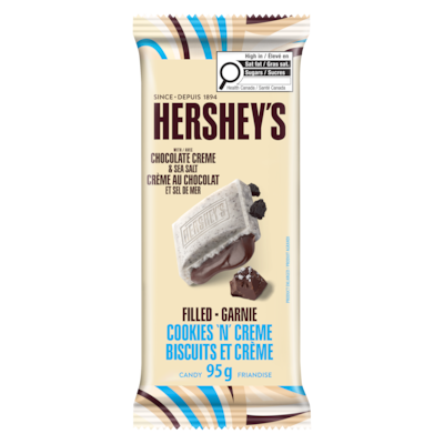 Hershey’s Friandise avec crème au chocolat et sel de mer garnie biscuits et crème 95 g, 4,20 $/100g
