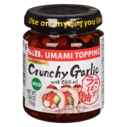 S&B Umami Topping Crunchy Garlic With Chili Oil Mild 110 g, $7.08/100g