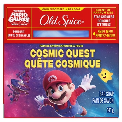 Old Spice Men’s Cold Processed Bar Soap, Cosmic Quest, x The Super Mario Galaxy Movie 141 g, $5.67/100g