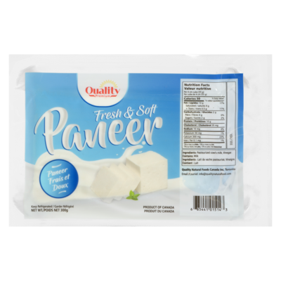 Quality Paneer frais 300 g, 2,00 $/100g