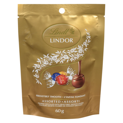 Lindt Assorted Chocolates With Delectably Smooth Centres Assorted 60 g, $10.82/100g