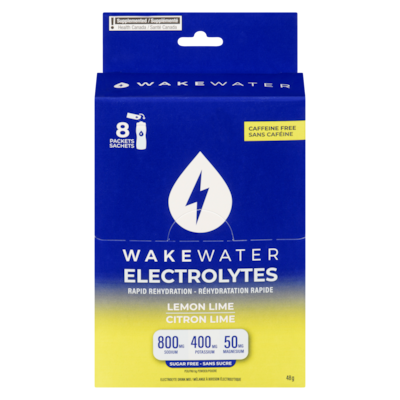 Wakewater Poudre citron lime 8x48.0 g, 6,51 $/100g