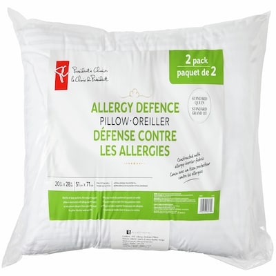 President's Choice Queen Allergy Defence Pillow 2 Pack 2 ea, $15.00/1ea