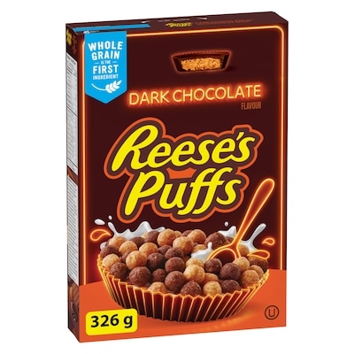 General Mills Reese's Puffs Chocolate Cereal, Dark Chocolate 326 g, $1.53/100g