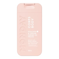 Monday Gel douche HYDRATATION Pêches et crème 600 ml, 2,33 $/100ml