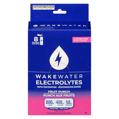 Wakewater Poudre punch aux fruits 8x48.0 g, 5,73 $/100g