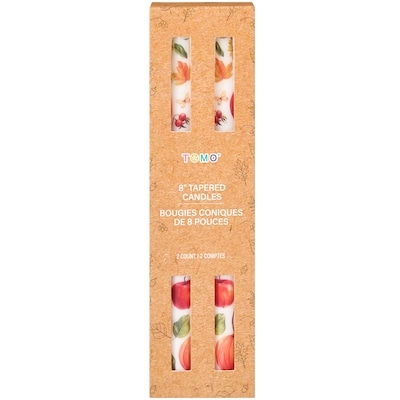 null Lot de 2 bougies coniques des Récoltes de 8 po – citrouille 1 ea, 9,00 $/1ch