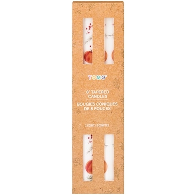 null Lot de 2 bougies coniques des Récoltes de 8 po – automne 1 ea, 9,00 $/1ch