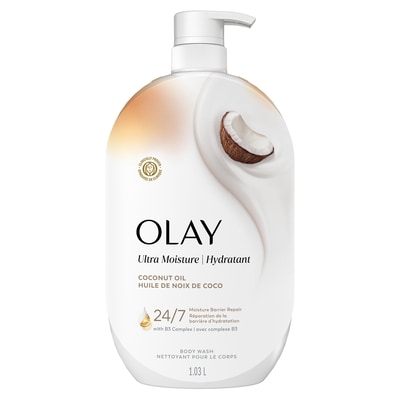 Olay Ultra Moisture Body Wash with Coconut Oil, Vitamin B3 and Hyaluronic Blend 1035 ml, $1.64/100ml