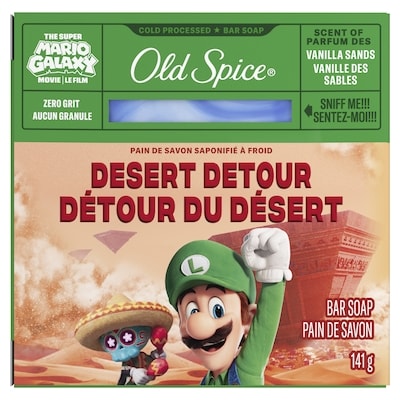 Old Spice Men’s Cold Processed Bar Soap, Desert Detour, x The Super Mario Galaxy Movie 141 g, $7.09/100g