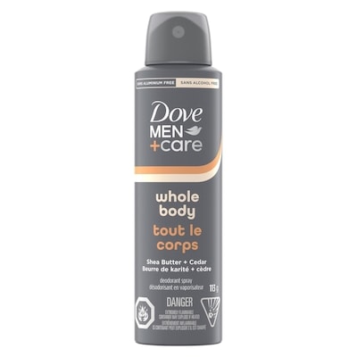 Dove Men+Care Deodorant Spray Whole Body Shea Butter + Cedar, 113g 113 g, $16.81/100g