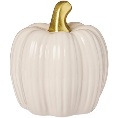 Life at Home Citrouille décorative en céramique 4 po – blanc 1 ea, 4,00 $/1ch