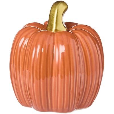 Life at Home Ceramic Pumpkin Decoration 4 in - Orange 1 ea, $4.00/1ea