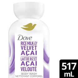 Dove Gel douche Lait de riz et Acai velours 517 ml, 2,90 $/100ml