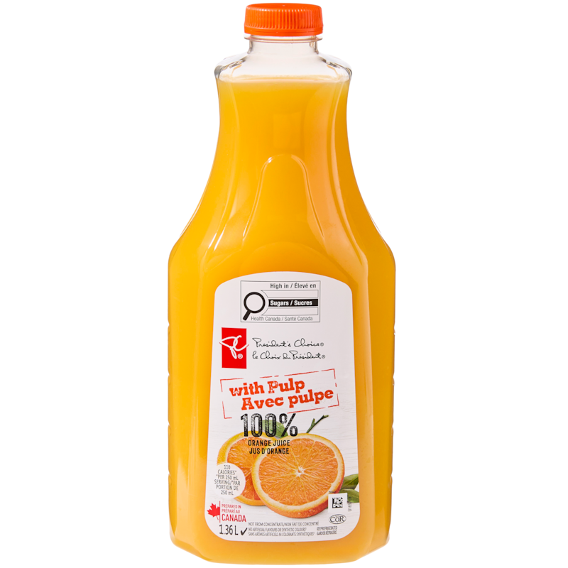 President's Choice 100% Orange Juice with Pulp - 1.36 l | Zehrs