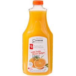 le Choix du Président Jus d’orange 100 % avec pulpe 1.36 l, 0,43 $/100ml