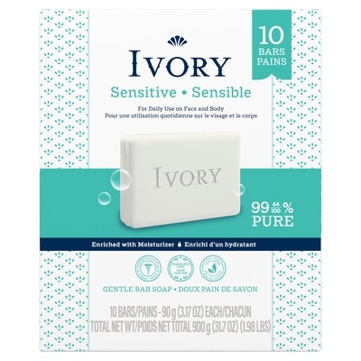 Ivory Soap Bar, Sensitive 900 g, $0.83/100g