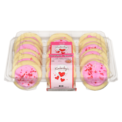 Kimberley's Bakeshoppe Soft Sugar Cookies Vanilla Frosted 689 g, $1.60/100g