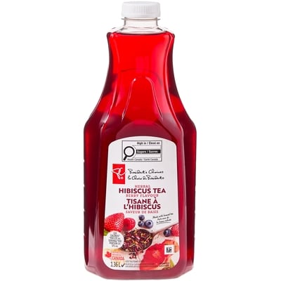 President's Choice Berry Flavour Herbal Hibiscus Iced Tea 1.36 l, $0.26/100ml