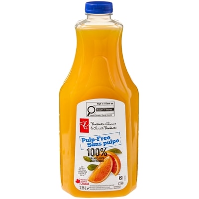le Choix du Président Jus d’orange 100 % sans pulpe 1.36 l, 0,40 $/100ml