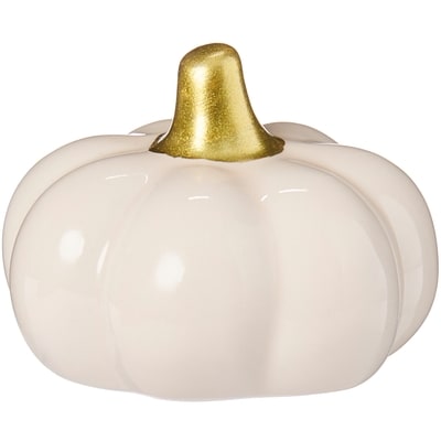 Life at Home Citrouille décorative en céramique 1,85 po – blanc 1 ea, 2,50 $/1ch