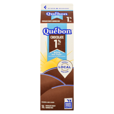 QUEBON Chocolate Partly Skimmed Milk 1 % M.F. 1 l, $0.50/100ml