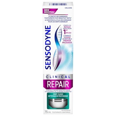 Sensodyne Clinical repair, nettoyage en profondeur 75 ml, 13,32 $/100ml