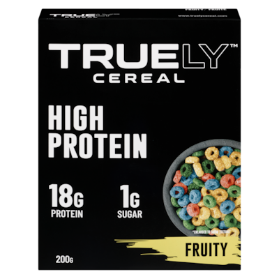 Truely Cereal Cereal Fruity 200 g, $7.50/100g
