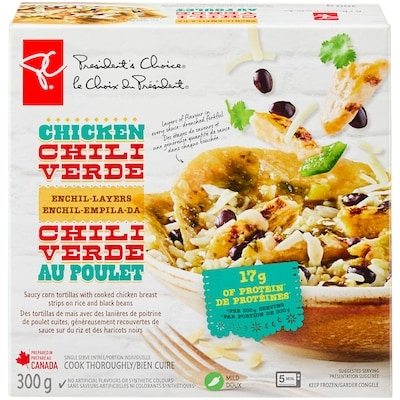 President's Choice Enchil-Layers Chicken Chili Verde 300 g, $2.00/100g