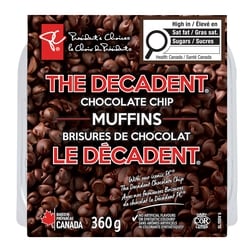 le Choix du Président Muffins aux brisures de chocolat le Décadent® 360 g, 1,67 $/100g