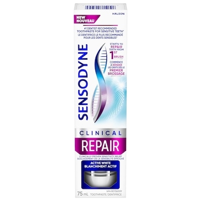 Sensodyne Clinical Repair Mint Toothpaste For Sensitive Teeth, Active White 75 ml, $13.32/100ml