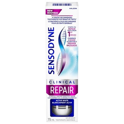 Sensodyne Clinical repair, blanchiment actif 75 ml, 13,32 $/100ml