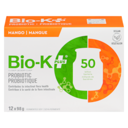 Bio-K Plus Probiotic Mango 12x98.0 g, $65.30/100g