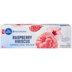 PC Blue Menu Raspberry Hibiscus Sparkling Water 12 Pack 12x355.0 ml, $0.16/100ml