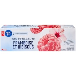 PC Menu Bleu Eau pétillante Framboise et hibiscus, lot de 12 canettes 12x355.0 ml, 0,16 $/100ml